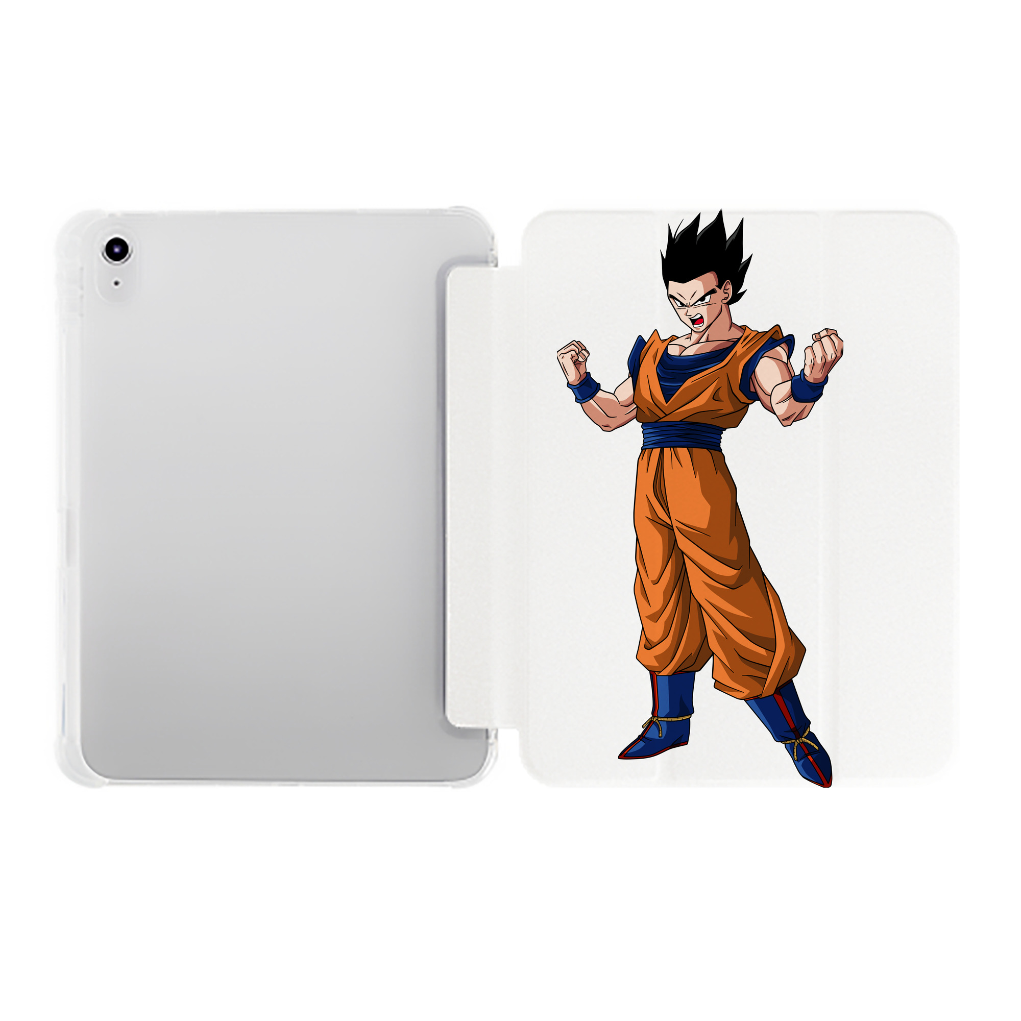 （画像用） ドラゴンボール 孫 悟飯（そんごはん）DRAGON BALL Son Gohan IPad ケース ペン収納付き 三つ折りスタンド PUレザー×シリコン 対応機種9.5/10.5/10.9インチ
